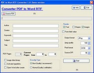 PDF to Word RTF Converter screenshot